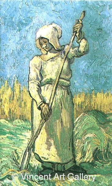 JH1789, Peasant Woman with a Rake, (after Millet)